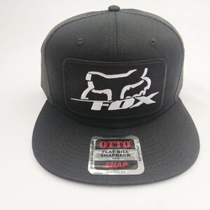 Fox Black Snapback Cap